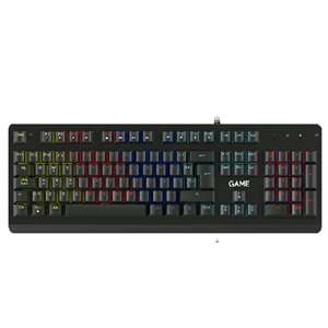 GAME KX520 ALUMINUM BLACK EDITION FULL-RGB RED SWITCH - TECLADO GAMING MECÁNICO