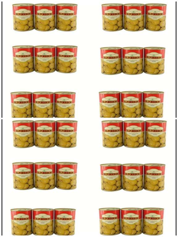 36 latas de Aceitunas con anchoa SERPIS 50g - El torreon - 12 packs de 3 unidades [0'25€/lata]