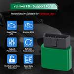 vLinker FD+ OBD2 Bluetooth Herramienta de escaneo, Lector de códigos de diagnóstico para iOS, Android, and Windows