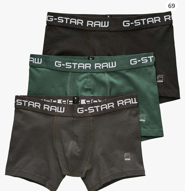 G-STAR RAW Classic Trunk Boxers (Pack de 3) para Hombre (Varias tallas)