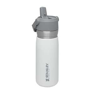 Stanley IceFlow Flip Straw Botella Agua Acero Inoxidable con Pajita 0.65L, Mantiene Frío 12 Horas - Anti-Fugas - Botella Termica Sin BPA
