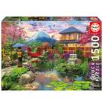 Educa - Jardín japonés | Puzzle de 1500 Piezas para Adultos. Medidas: 85 x 60 cm. Incluye Cola Fix Puzzle