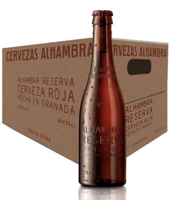 Alhambra Reserva Roja Cerveza Bock Lager - Pack de 24 x 33 cl - 7.2 % Volumen de Alcohol