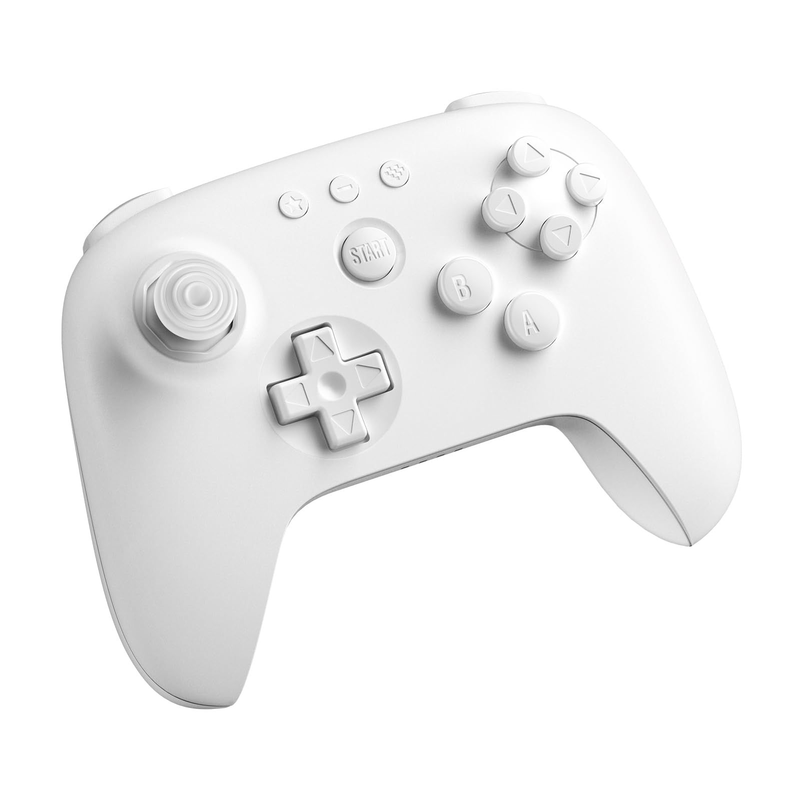 Mando 8BitDo 64 Bluetooth Blanco (Para Analogue 3D, Switch, Windows y Android, stick Hall Effect, batería recargable, en Amazon España)
