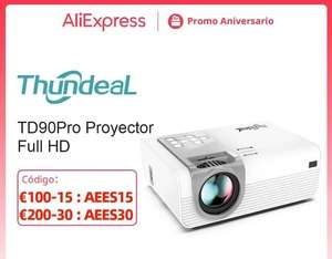 ThundeaL miniproyector LED TD90 Pro full HD