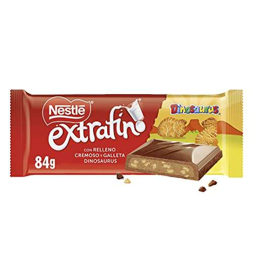 Tableta de 84g de chocolate NESTLÉ con GALLETAS DINOSAURUS