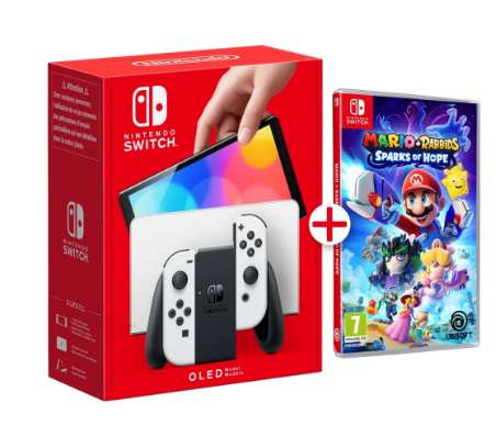 Nintendo Switch Oled + Mario Rabbids Sparks of the Hope por 329€ [Desde España]