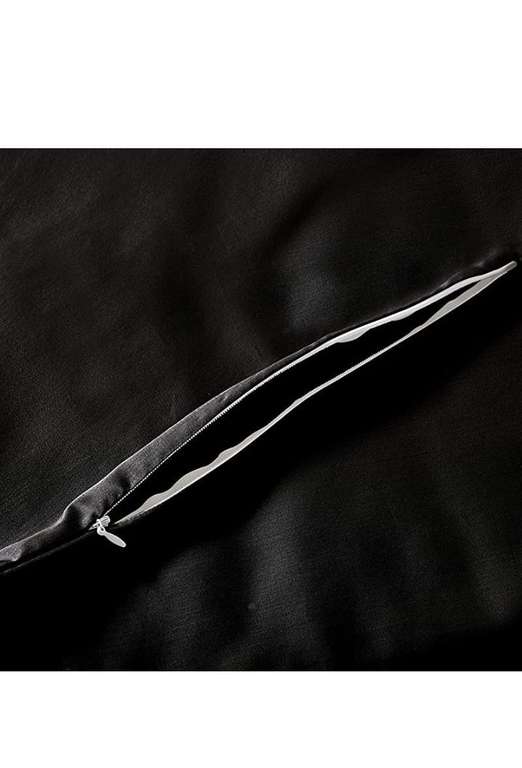 Amazon Basics - Juego de funda nórdica ligera de algodón - 135 x 200 cm / 50 x 80 cm, Negro
