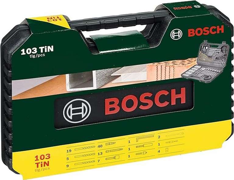 Bosch Profesional Maletín de 103 V-Line unidades para taladrar y atornillar madera, piedra metal