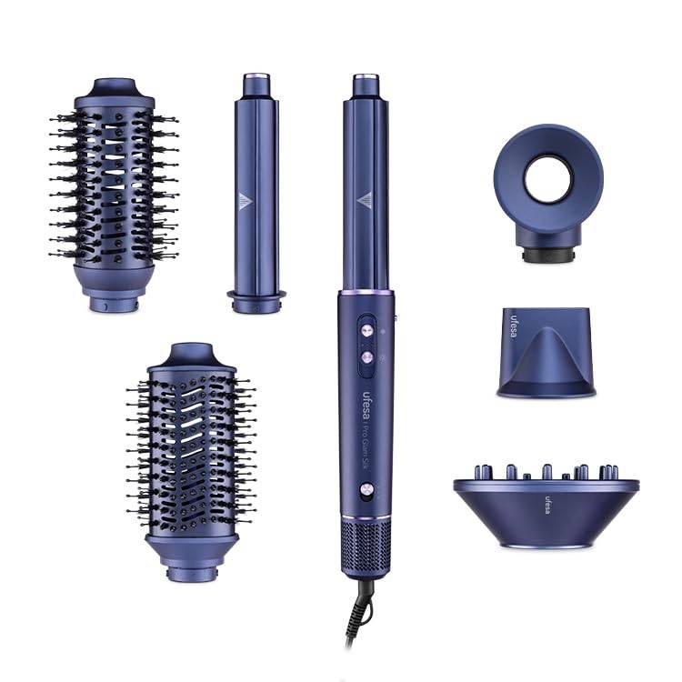Ufesa Moldeador de Cabello Pro Glam Silk 6 en 1 con Motor Digital Brushless