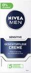 Crema facial Nivea Men Sensitive, crema hidratante para hombres con piel sensible, crema facial calmante, 75 ml