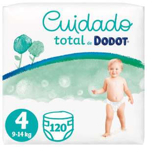 Dodot Pañales Bebé Cuidado Total Talla 4 (9-14 kg), 120 Pañales