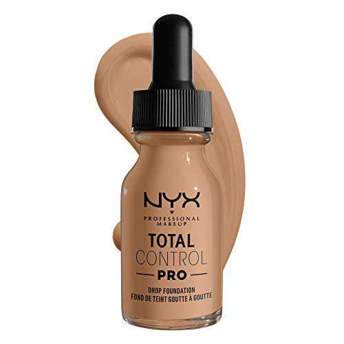 NYX Professional Makeup Base de maquillaje líquida Total Control Pro Drop, Fórmula vegana, Acabado natural, 13 ml, Tono: 12 Classic Tan