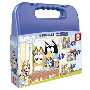 Educa - Set de Cuatro Puzzles progresivos de 12 a 25 Piezas con los Personajes de Bluey