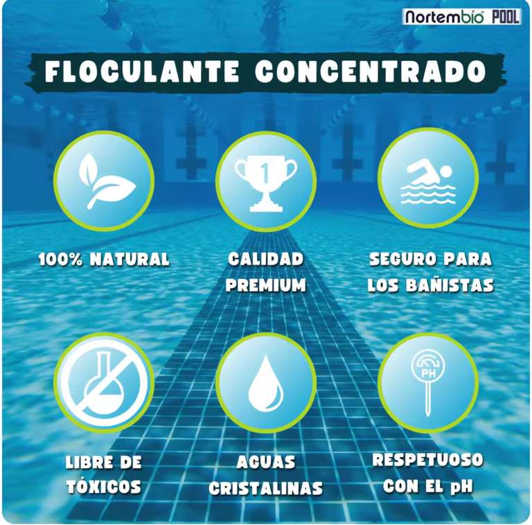 Floculante Natural Concentrado 14 Semanas - Eliminador de Turbidez, Aguas Cristalinas sin Químicos