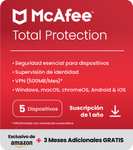 McAfee Total Protection 2023 | 5 dispositivos| 12 Meses + 3 |Software de seguridad en Internet con antivirus| VPN ilimitada