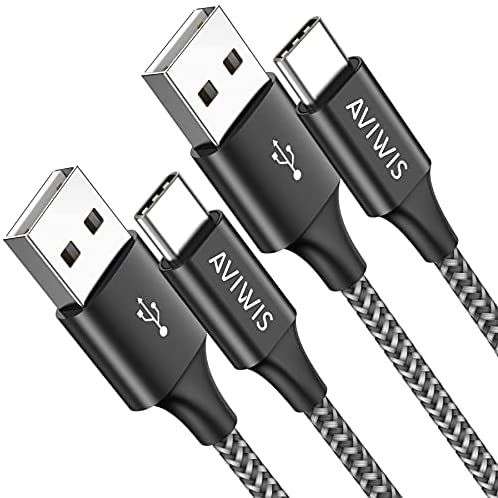 AVIWIS Cable USB Tipo C, [2-Pack 3M] Cargador Tipo C Carga Rápida