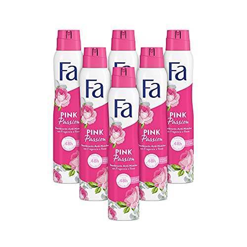 Fa Desodorante Spray Pink Passion - 200ml (pack de 6) Total: 1200ml