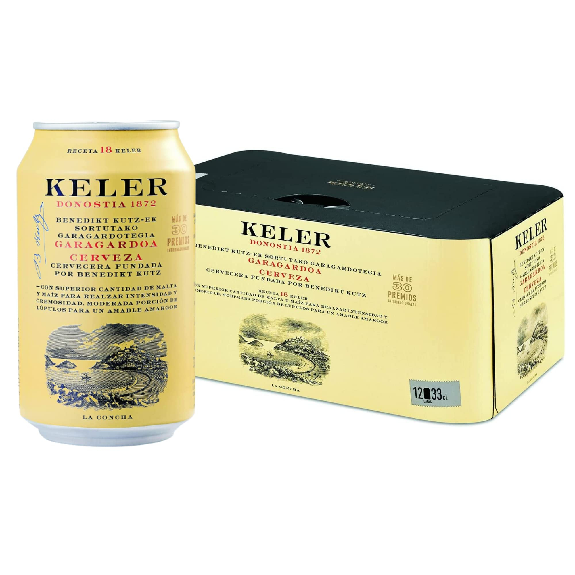 Keler Cerveza - Pack de 12 Latas x 33 cl