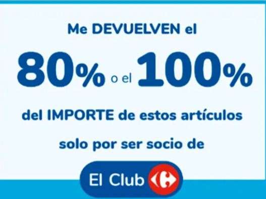 Cupones 100% o 80% en Carrefour - Club Carrefour (SELECCIONADOS)