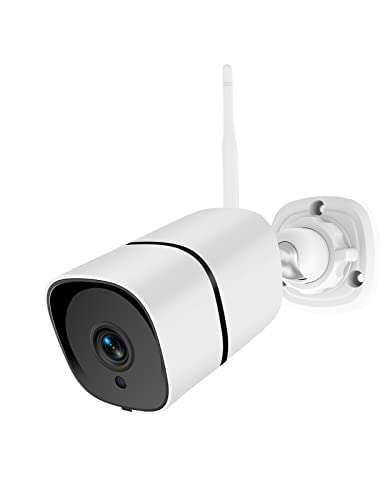 NETVUE Cámara Vigilancia WiFi Exterior 2K 3MP, Cámara IP Exterior IP66, Detección de Movimiento & Visión Nocturna,Compatible con Alexa