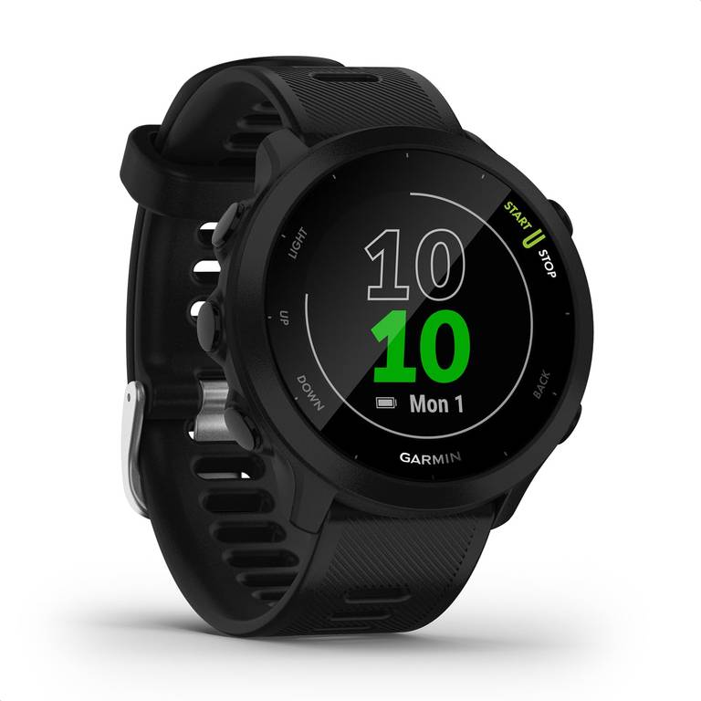 Garmin Forerunner 55, Reloj inteligente para running con GPS, Planes de entrenamiento, Notificaciones y seguimiento del bienestar