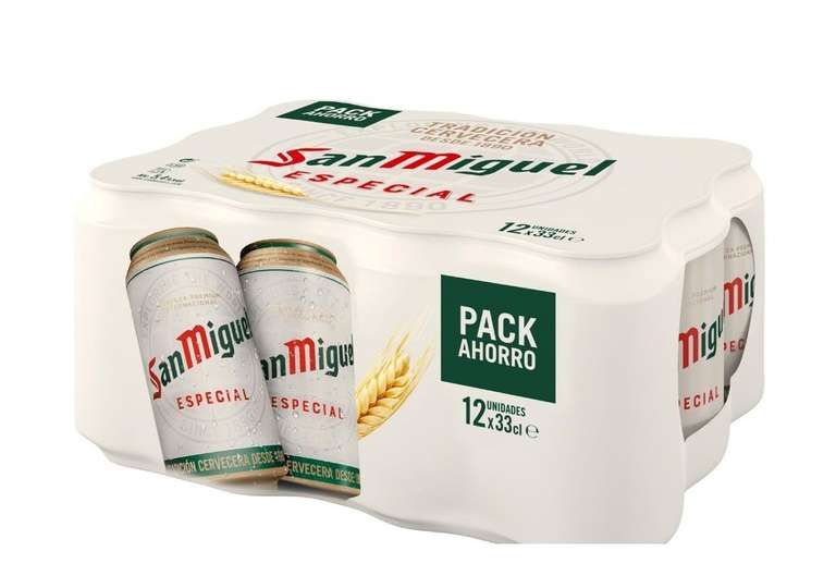 36 latas de 33cl Cerveza San Miguel especial Lager (3 packs de 12 latas de 33 cl)