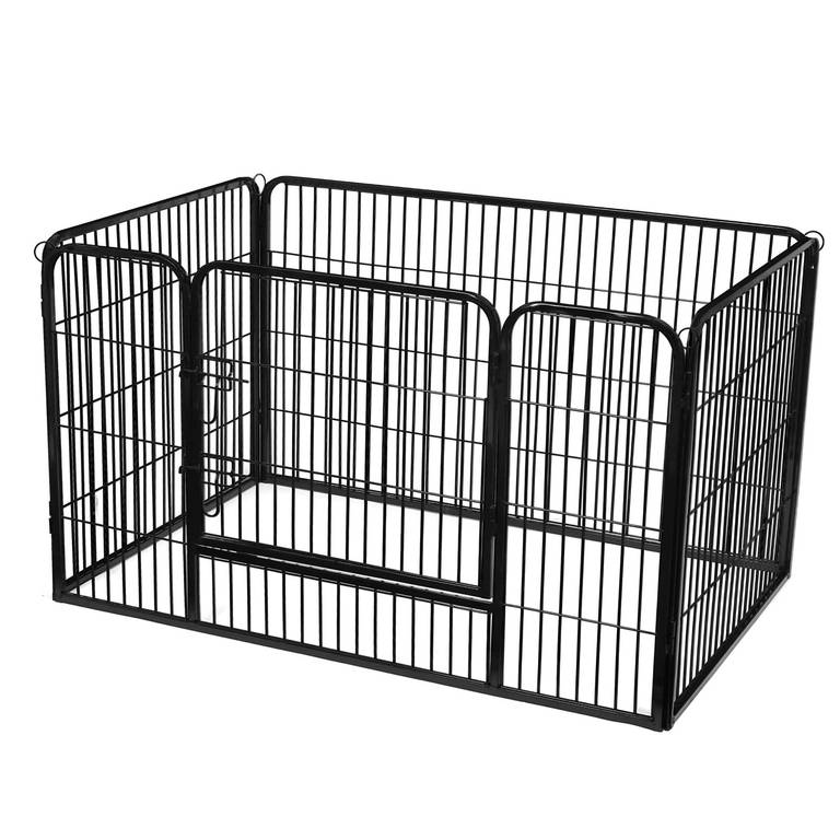 Parque metálico FEANDREA para mascotas (122 x 80 x 70 cm) – Muy robusto