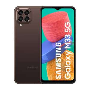 Samsung Galaxy M33 5G, smartphone Android sin contrato, pantalla LCD (IPS) Infinity-O de 6,6", batería de 5,000 mAh, 6 GB de RAM + 128 GB