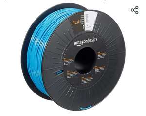 Amazon Basics - Filamento para impresora 3D, ácido poliláctico (PLA), 1.75 mm, cinta de 1 kg, azul
