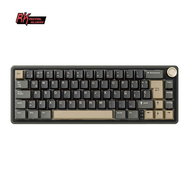 Teclado Royal Kludge RKR65 ISO-ES Hot-Swappable Switch Chartreuse Phantom