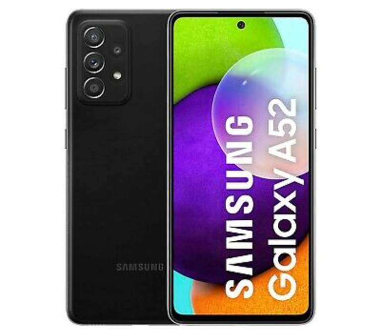 Móvil - Samsung Galaxy A52, Negro, 128 GB, 6 GB RAM, 6.5" Full HD+, Snapdragon 720G, 4500 mAh, Android 11