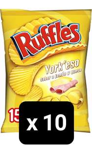 Pack de 10 bolsas de RUFFLES YORK'ESO (150g/bolsa; a 1,20€/bolsa)