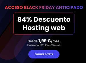 Siteground: 84% Descuento Hosting web para el primer año.