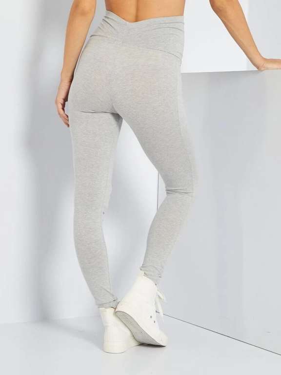 Mallas Leggings fitness algodón efecto vientre plano Mujer Domyos