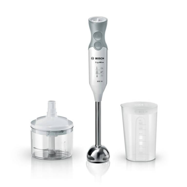 Batidora de Mano Bosch ErgoMixx 600W con Picadora (MSM66120)