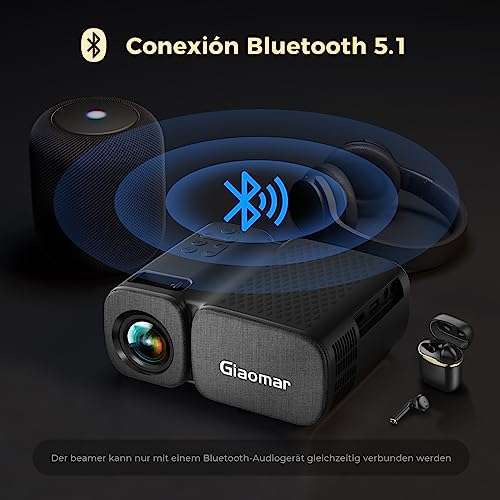 Mini Proyector Giaomar Portátil 5G WiFi Bluetooth