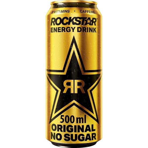 15 latas ROCKSTAR bebida energética con gas y cafeína lata 50 c (total 7,5 litros, a 1,33€/l), 3 sabores combinables!!