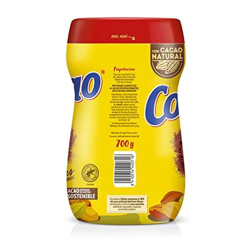 Pack de 3 ColaCao Bebida al Cacao Natural, 700g