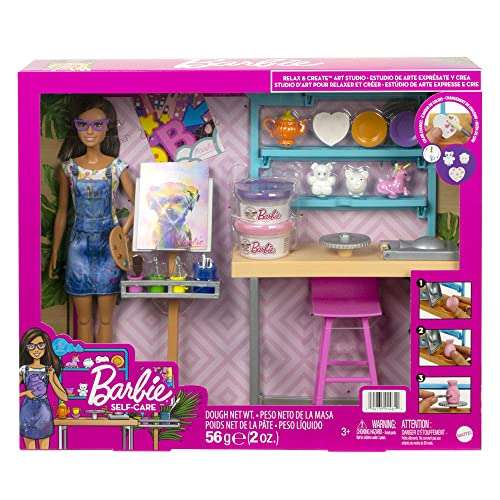 Barbie Relax Estudio de Arte - Conjunto de Cerámica y Pintura