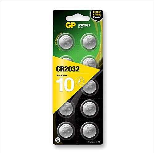 GP TONER GP 0602032C10 - Pilas de botón (Litio, 3 V, 10 Unidades)