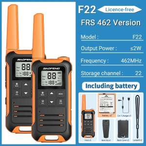 x2 Baofeng-Mini walkie-talkie F22 para niños