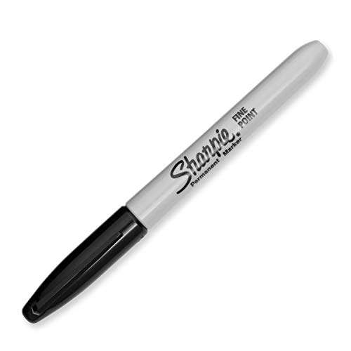 Sharpie S0810930 - Rotuladores permanentes, punta fina, caja de 12, color negro