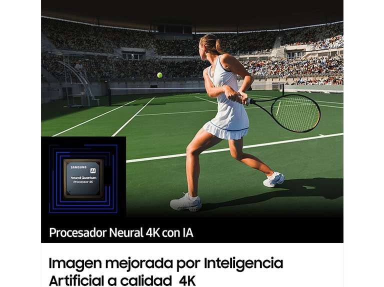 TV QLED 55" - Samsung QE55QN95BATXXC, Neo QLED 4K, Procesador Neural 4K con IA, HDMI 2.1 144 Hz + 100 € Cashback (precio final 1039,05€)