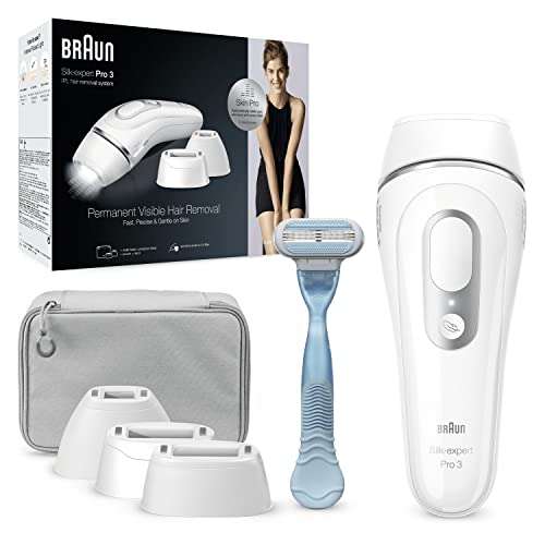 Braun Silk·expert Pro 3 PL3221 + Maquinilla de Afeitar Venus, Depiladora De Luz Pulsada (IPL) Para Mujer Y Hombre,