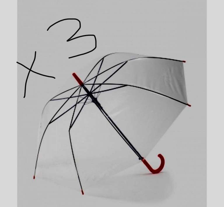 3 Paraguas Transparentes ( incluido ya (2 eur vale des)