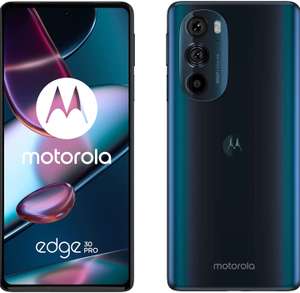 Motorola Edge 30 Pro (Pantalla 6.7" OLED, Snapdragon 8, cámara 50MP Ultra Ancha, Android 12, 12/256 GB, Dual SIM), Azul