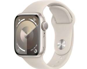Apple Watch Series 9 GPS 41 mm Blanco Estrella con Correa Deportiva Blanco Estrella (Talla: S/M) + Cupón 50€