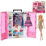 Muñeca Barbie con armario portátil (GBK12 Mattel)