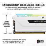 CORSAIR Vengeance RGB Pro SL 32GB (2x16GB) DDR4 3200 (PC4-25600) C16 1.35V Módulos de Memoria de Alto Rendimiento - Blanco